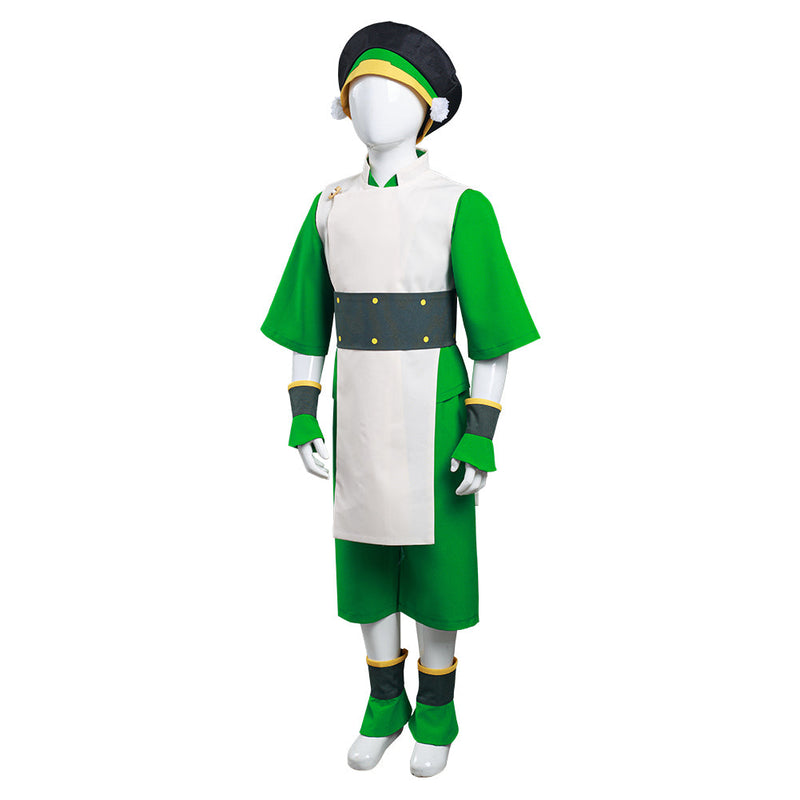 Avatar: The Last Airbender Toph bengfang Vest Pants Cosplay Costume for Kids Children