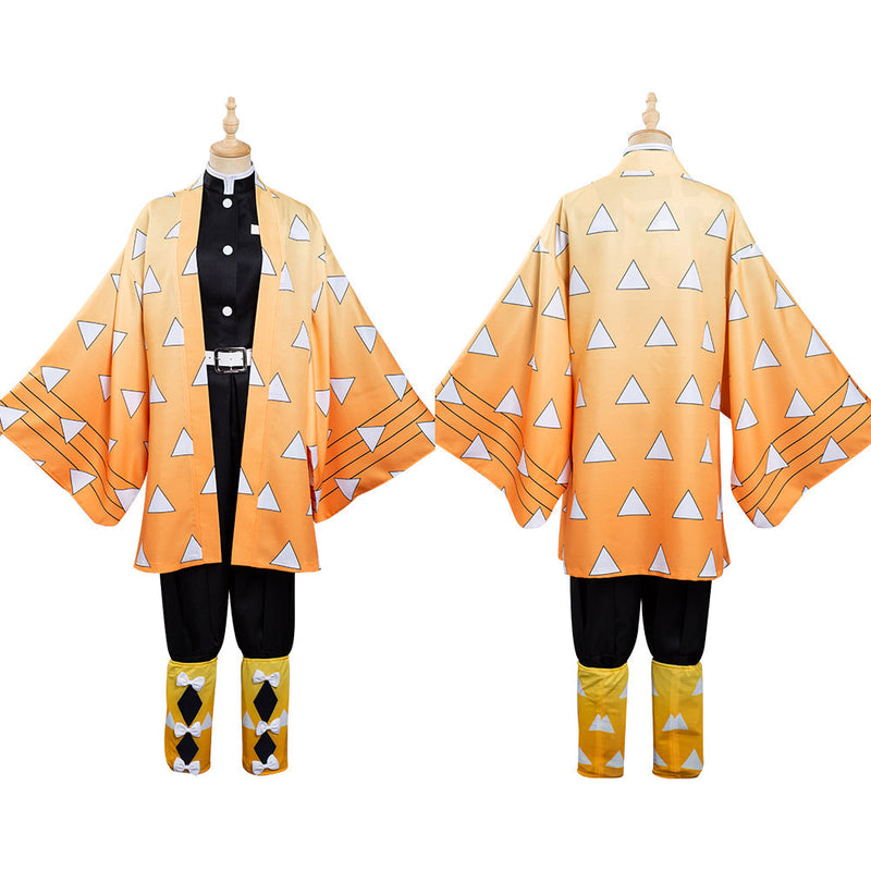 Demon Slayer: Kimetsu no Yaiba Agatsuma Zenitsu Kimono Comic Con Cosplay Costume