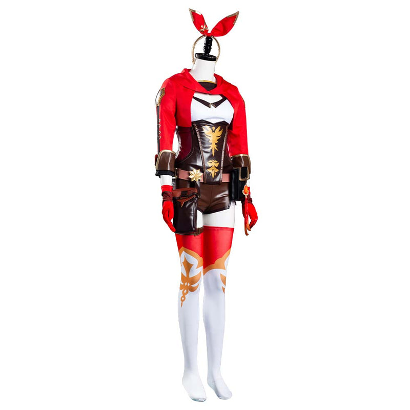 Genshin Impact Amber Jumpsuit Outfits Halloween Carnival Suit Cosplay Costume