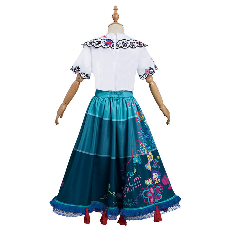 Encanto Mirabel Dress Halloween Carnival Suit Cosplay Costume for Kids Children