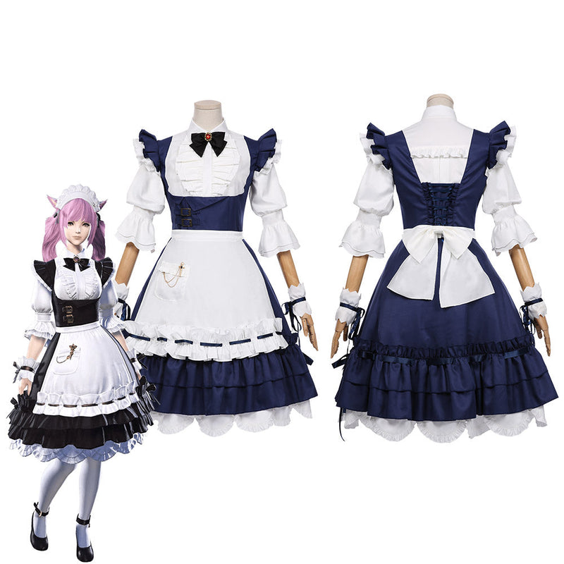 FINAL FANTASY XIV Miqo'te Maid Outfit Halloween Carnival Costume Cosplay Costume