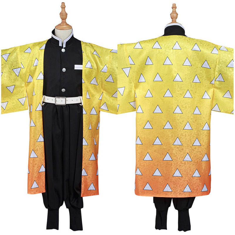 Demon Slayer: Kimetsu no Yaiba Agatsuma Zenitsu Kids Children Cosplay Costume