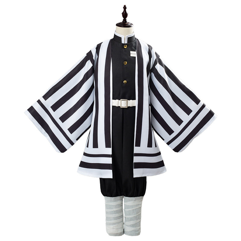 Anime Demon Slayer Kimetsu no Yaiba Iguro Obanai Uniform Outfit Cosplay Costume for Kids Children