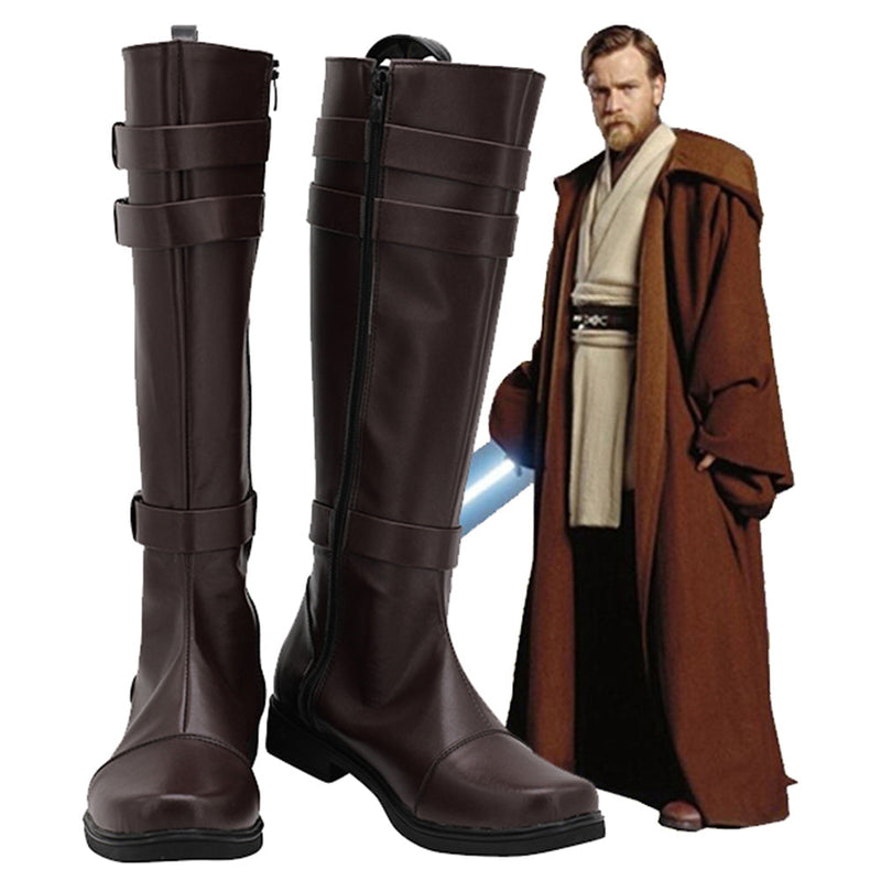 Star Wars Jedi Knight Obi-Wan Kenobi Boots Halloween Costumes Accessory Cosplay Shoes