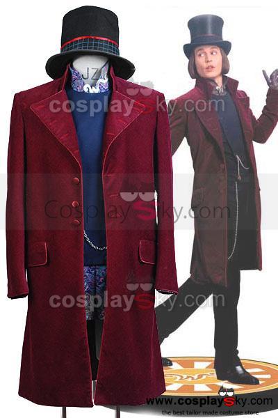 Charlie and the Chocolate Factory Willy Wonka Outfit Cosplay Costume