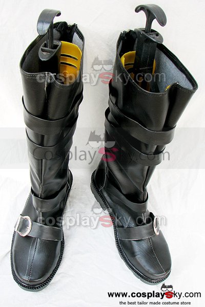 D.Gray-man Arystar Krory Cosplay Boots Black Custom Made