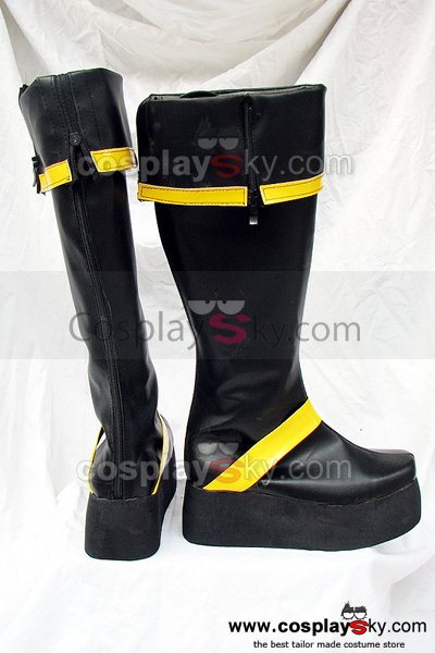 D.Gray-man Kanda Yuu Cosplay Boots Black