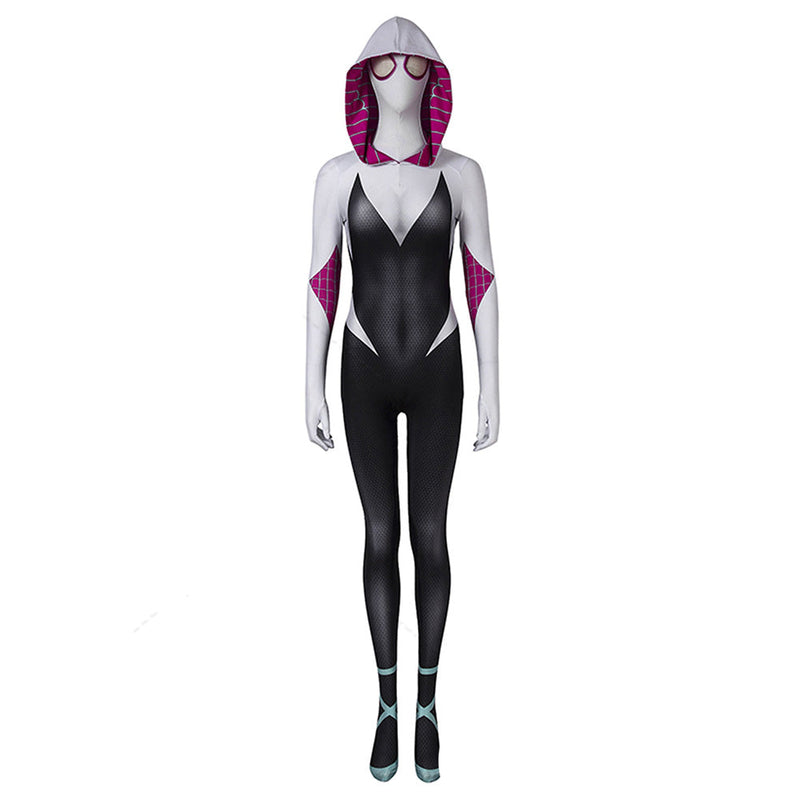 Spider-Man: Into the Spider-Verse Gwen Stacy Jumpsuit Halloween Carnival Suit Cosplay Costume