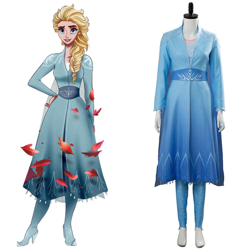 Frozen 2 Princess Elsa Dress Halloween Carnival Suit Cosplay Costume