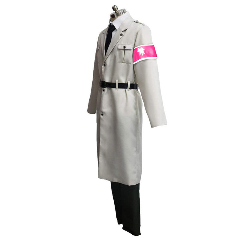 Attack on Titan Shingeki no Kyojin S4 Marley Army White Uniform Outfits Halloween Carnival Suit Cosplay Costume