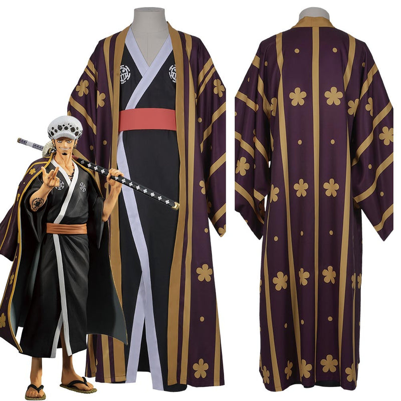 One Piece Trafalgar Law/Trafalgar D Water Law Outfit Cosplay Costume