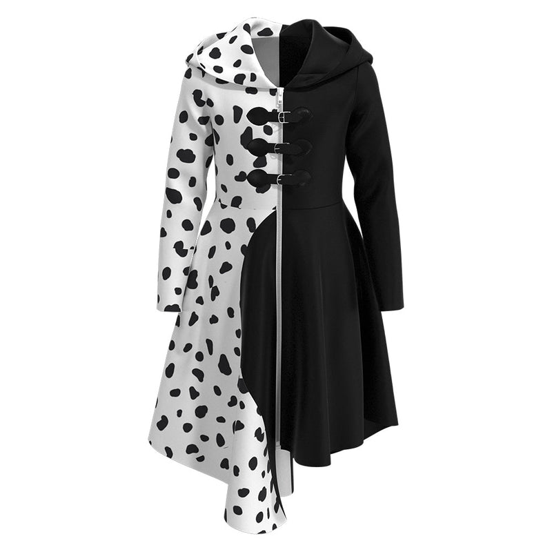 Cruella Halloween Costumes for Girls Kids Children Cosplay Costume