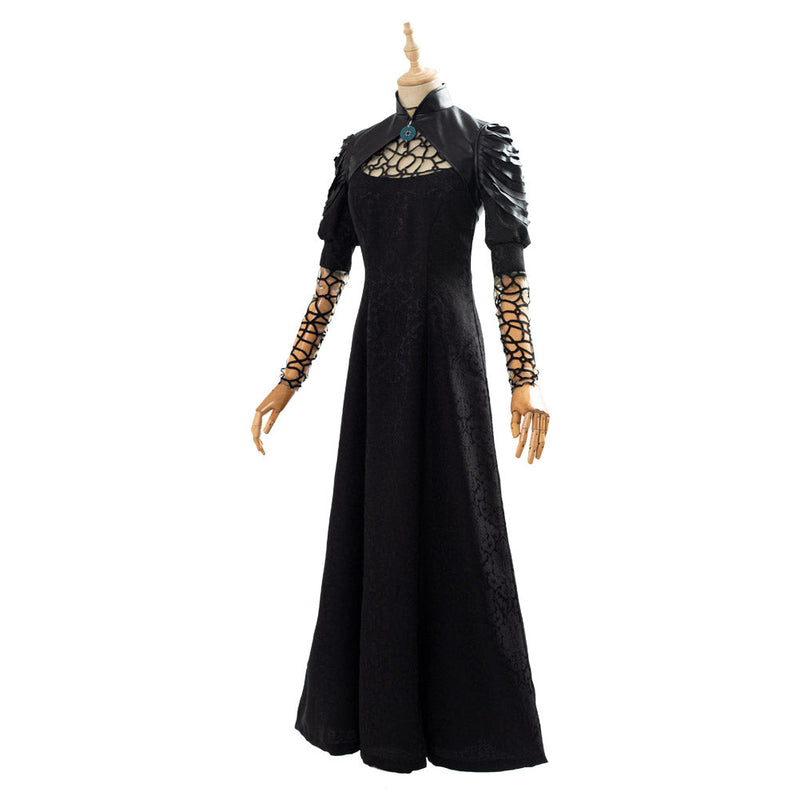 The Witcher Yennefer Party Black Long Dress Cosplay Costume