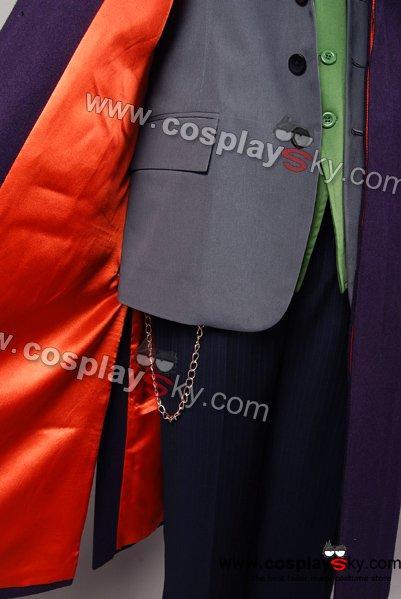 Dark Knight Joker Purple Wool Trench Coat Cosplay Costume