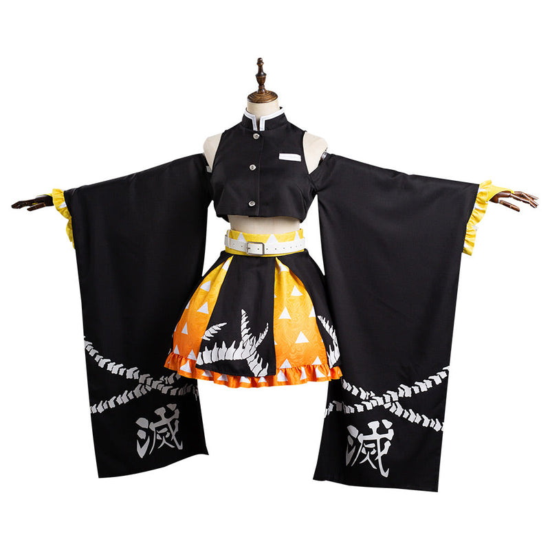 Anime Demon Slayer: Kimetsu no Yaiba  Agatsuma Zenitsu Original Design Cosplay Costume