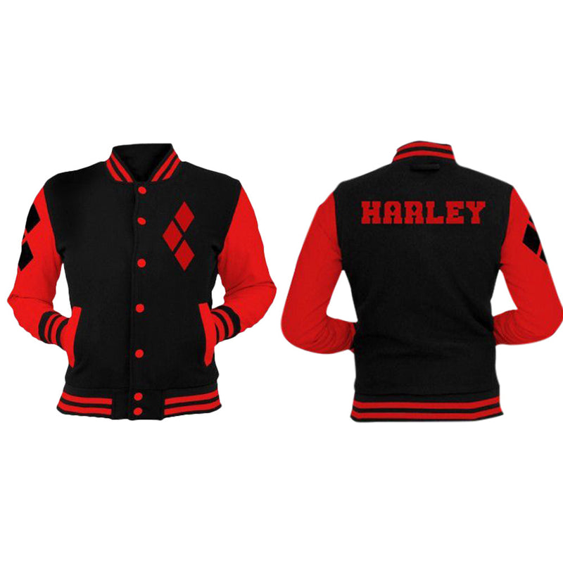 Suicide Squad Harley Quinn Hoodie Jacket Coat Cosplay Costume