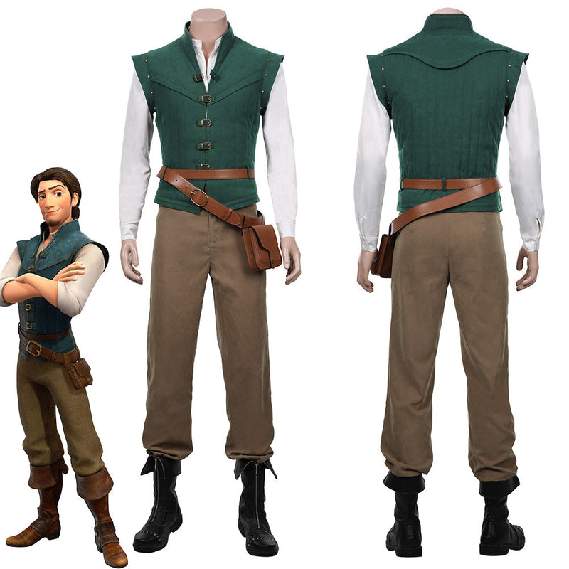 Tangled-Flynn Rider Vest Shirt Outfits Halloween Carnival Suit Cosplay Costume