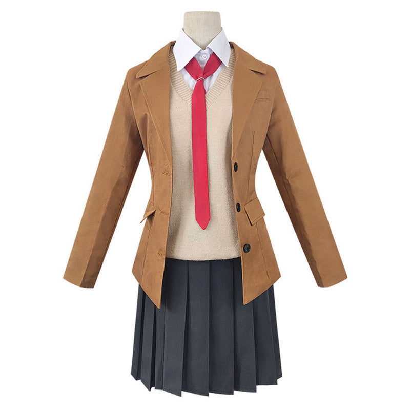 Anime Seishun Buta Yarou Series Sakurajima Mai School Uniform Skirt Outfit Cosplay Costume