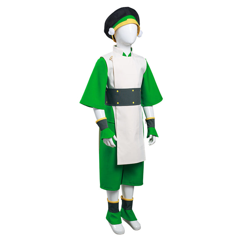 Avatar: The Last Airbender Toph bengfang Vest Pants Cosplay Costume for Kids Children