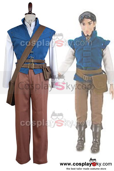 Tangled Prince Flynn Rider Eugene Fitzherbert Cosplay Costume