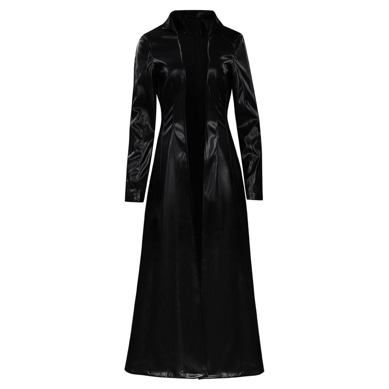 The Matrix Resurrections Trinity Coat Dress Outfits Halloween Carnival Suit Cosplay Costume