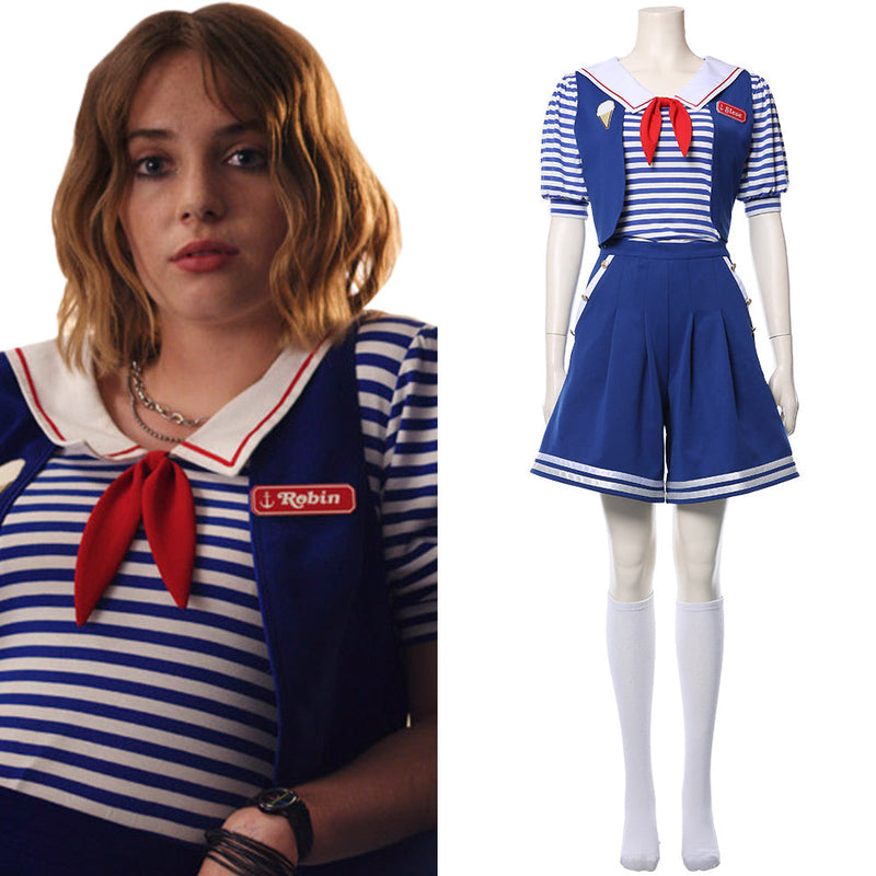 Stranger Things Season 3 Robin Sailor Cosplay Costume