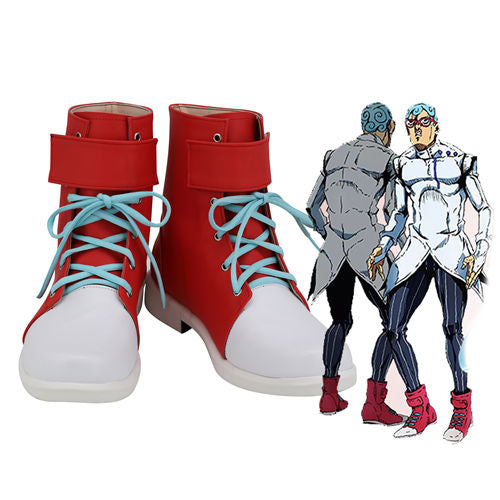 Anime JoJo's Bizarre Adventure: Golden Wind Ghiaccio Boots Halloween Costumes Accessory Cosplay Shoes