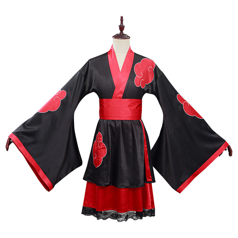 NARUTO Akatsuki Kimono Dress Outfits Halloween Carnival Suit Cosplay Costume