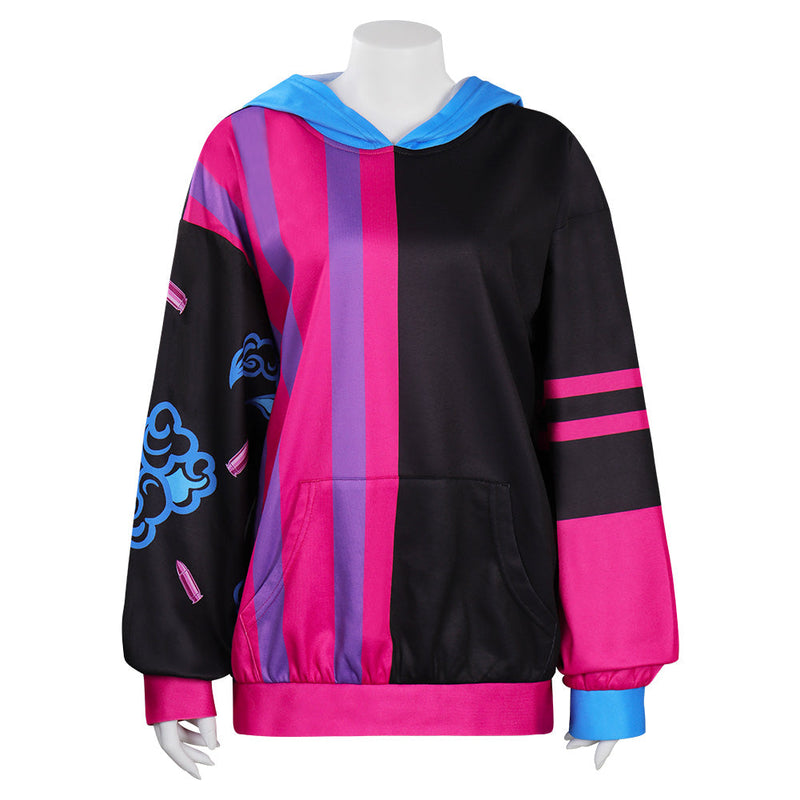 Arcane: League of Legends Jinx LOL Hoodie Hooded Sweatshirt Cosplay Costume