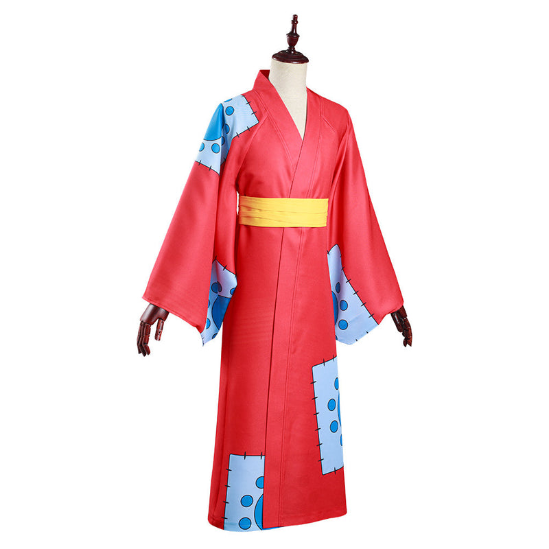 One Piece Wano Country Monkey D. Luffy Kimono Outfits Halloween Carnival Suit Cosplay Costume