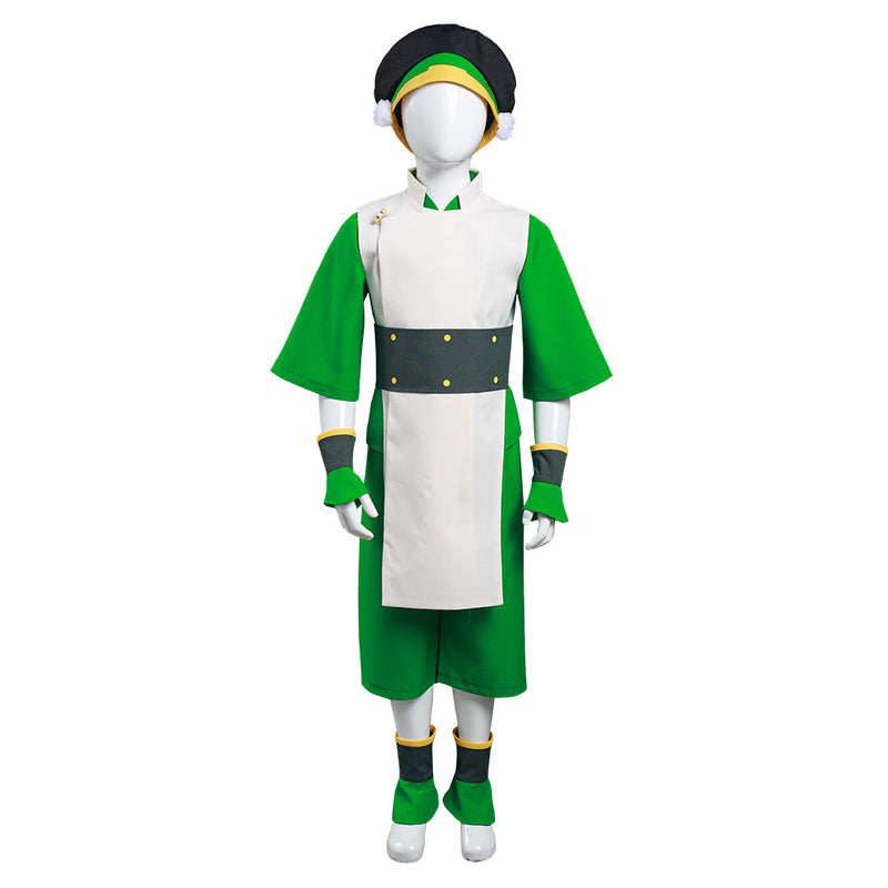 Avatar: The Last Airbender Toph bengfang Vest Pants Cosplay Costume for Kids Children