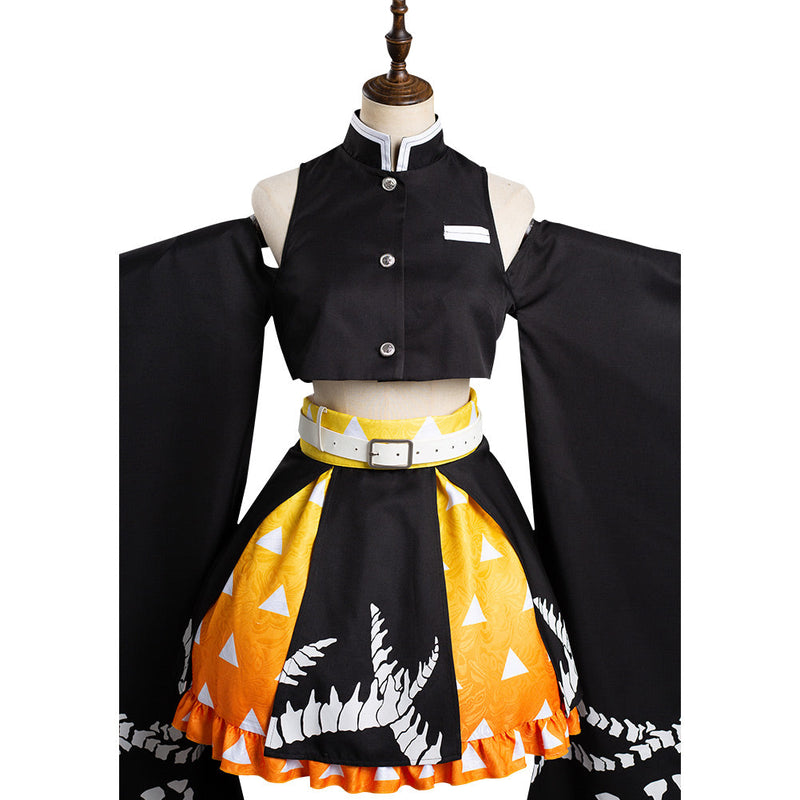 Anime Demon Slayer: Kimetsu no Yaiba  Agatsuma Zenitsu Original Design Cosplay Costume