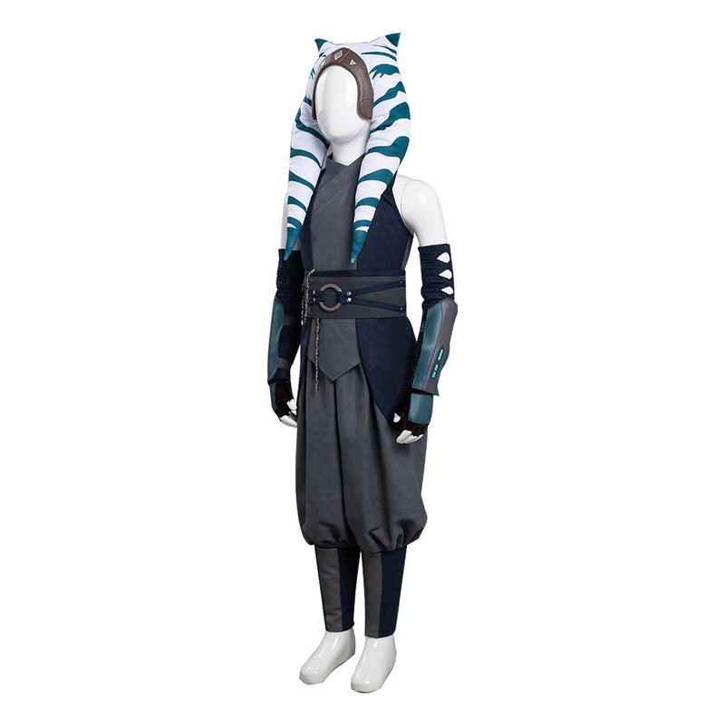 Star Wars Ahsoka Tano Kids Children Outfits Halloween Carnival Suit Cosplay Costume