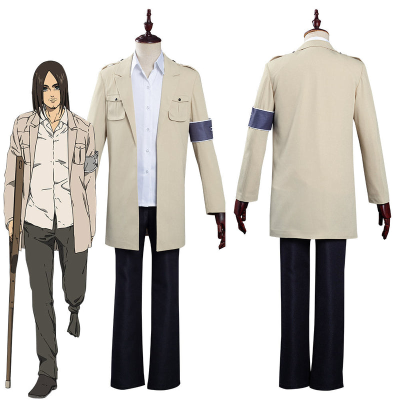 Attack on Titan  The Final Season Eren Jaeger Coat Shirt Outfits Halloween Carnival Costume Cosplay Costume