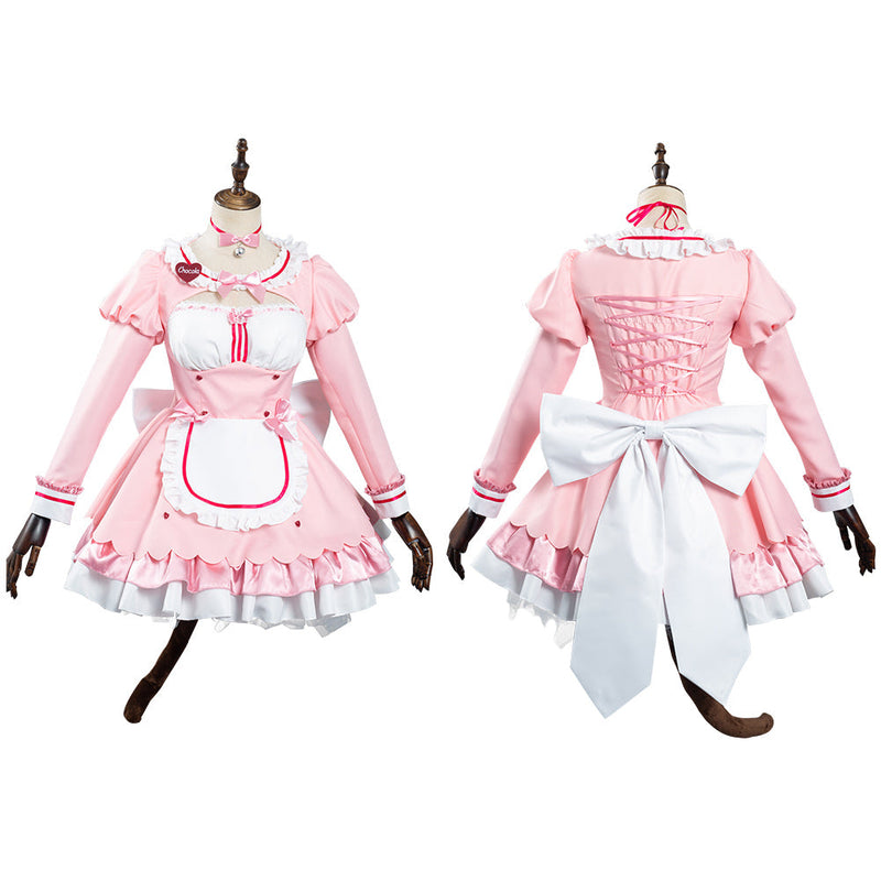 Nekopara Chocola/Vanilla Maid Dress Outfits Halloween Carnival Suit Cosplay Costume