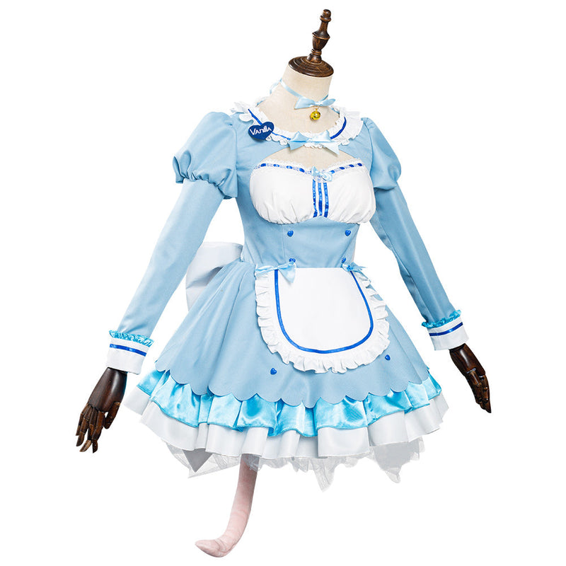 Nekopara Chocola/Vanilla Maid Dress Outfit Halloween Carnival Suit Cosplay Costume