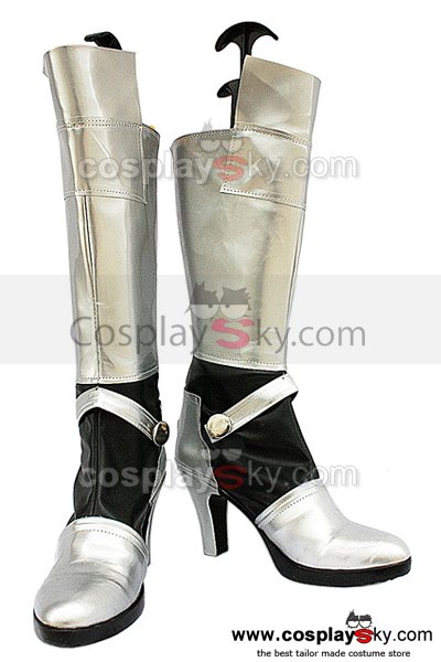 Fate Stay Night Saber Cosplay Boots Silver