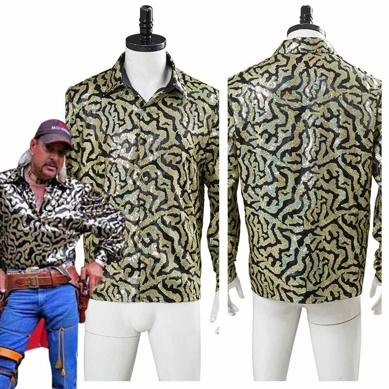 Tiger King Joe Exotic Adult Men Shirt Halloween Carnival Costume Cosplay Costume