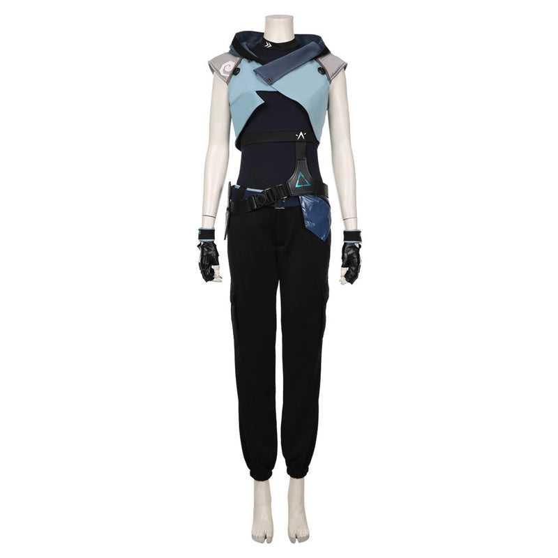 Game Valorant Jett Halloween Jumpsuit Outfit Cosplay Costume