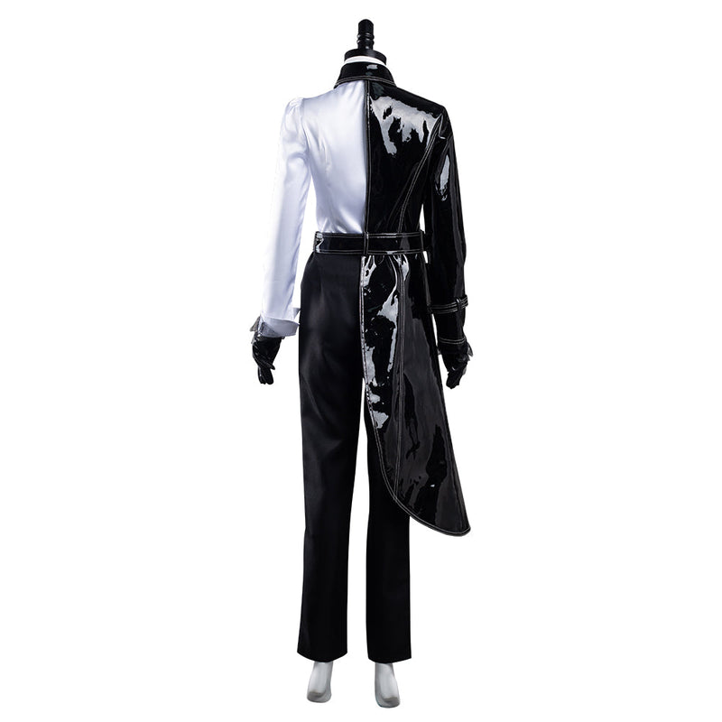 Cruella Black White Shirt Coat Pants Outfits Halloween Carnival Suit Cosplay Costume