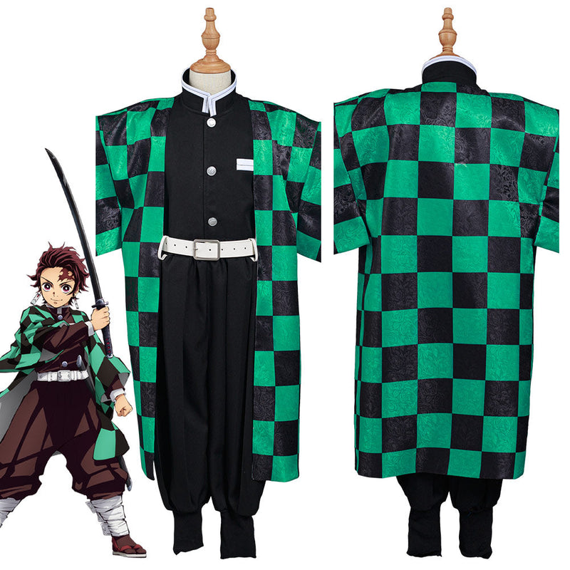 Demon Slayer: Kimetsu no Yaiba Kamado Tanjirou Kids Children Kimono Cosplay Costume