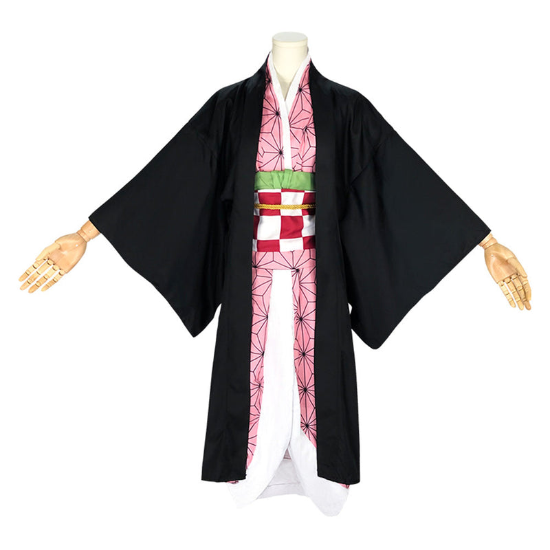 Demon Slayer Kamado Nezuko Adult Kimono Anime Cosplay Outfits Halloween Carnival Suit