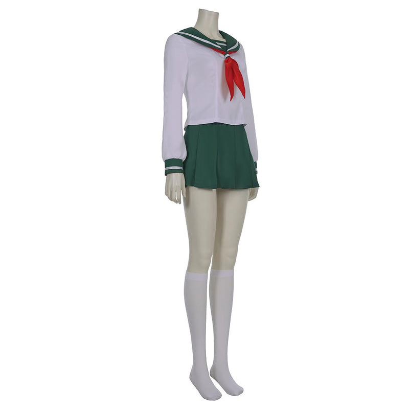 Inuyasha Kagome Higurashi Women Girls Uniform Comic Con Cosplay Costume