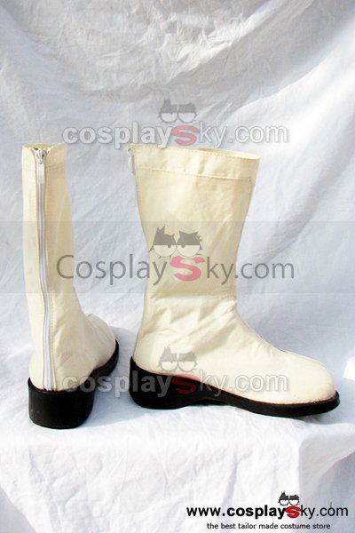 Hitman Reborn Lambo Cosplay Boots Shoes White