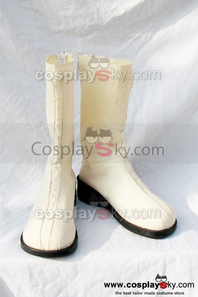 Hitman Reborn Lambo Cosplay Boots Shoes White