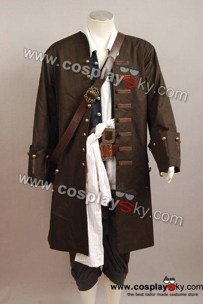 Pirates Of The Caribbean Jack Sparrow Costume Set Cosplay Costume