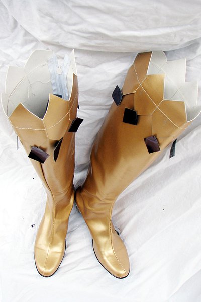 Sailor Moon Cosplay Boots Shoes Golden yellow