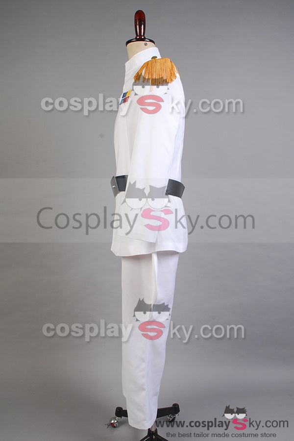 Star Wars Imperial Officer White Grand Admiral Uniform Cosplay Costume