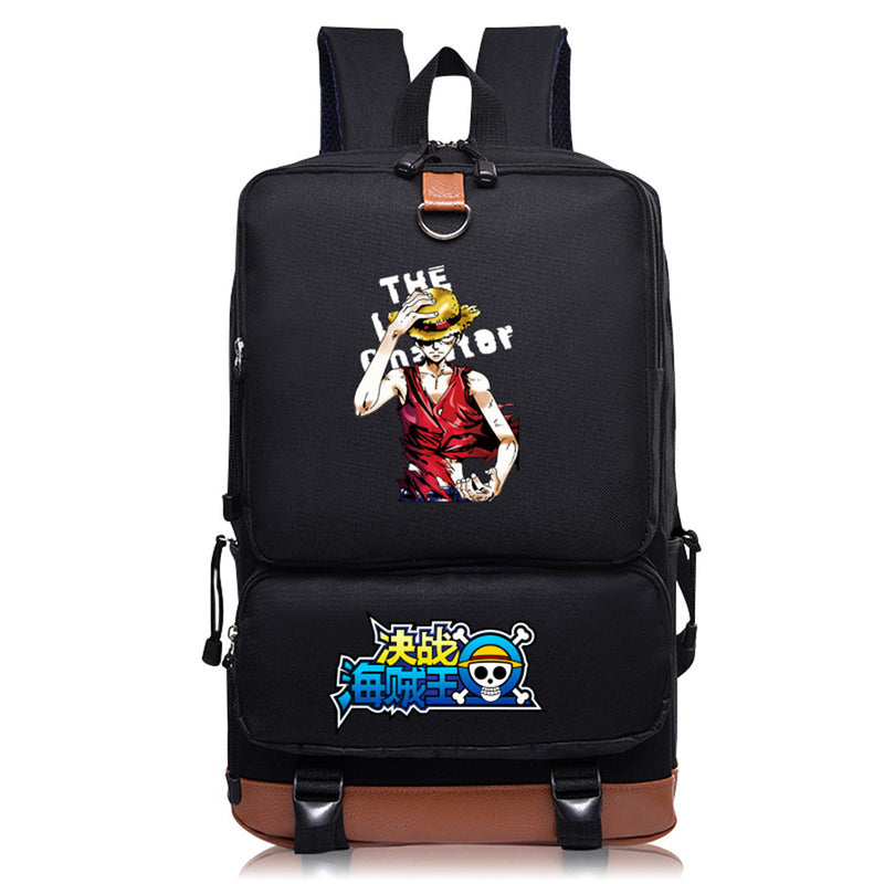 One Piece School Bag Black Backpack