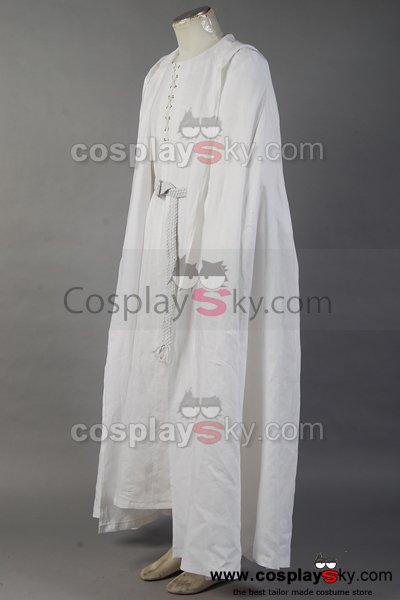 The Lord of the Rings Gandalf Costume White Robe Cape